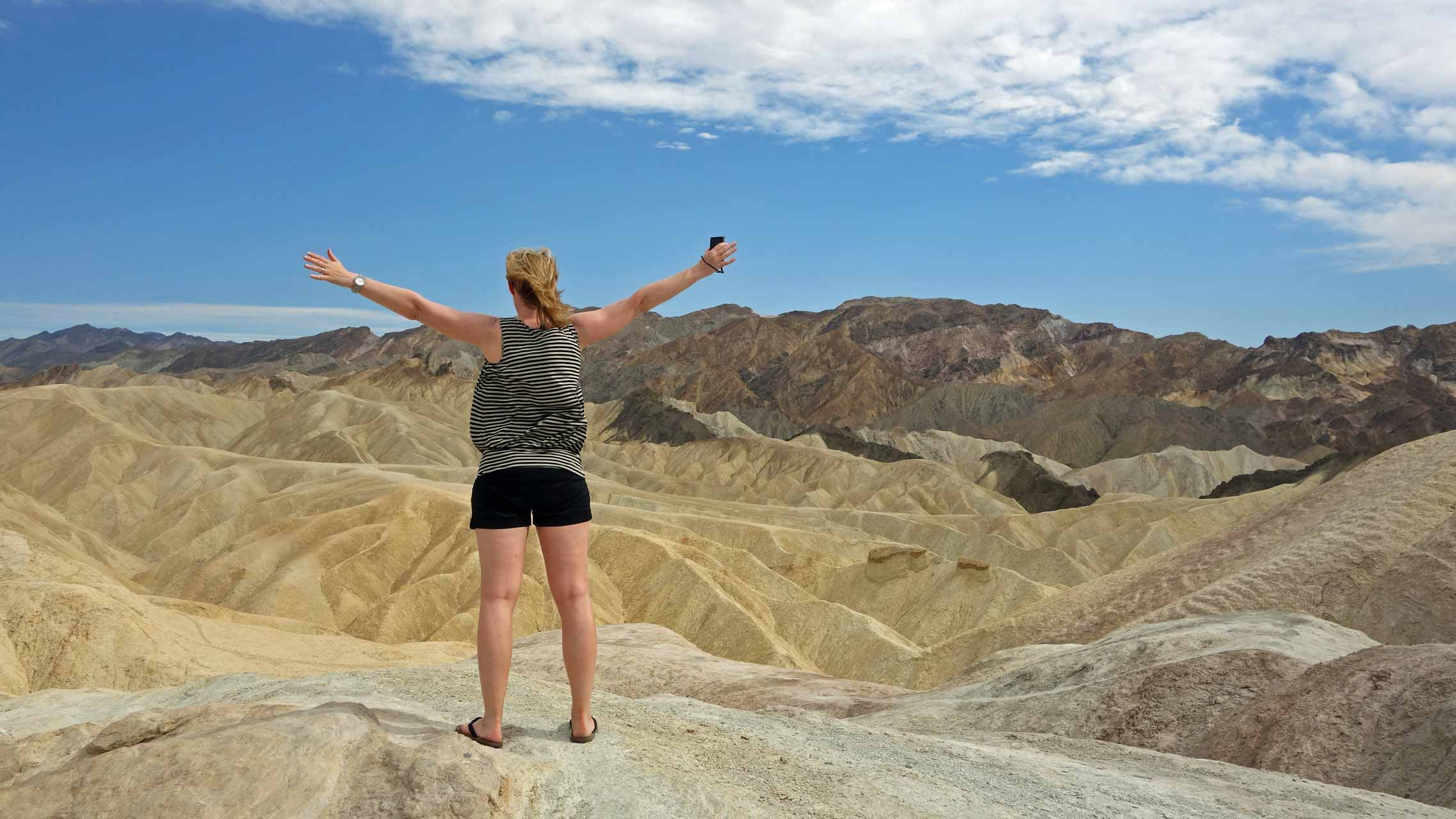 Aussicht am Zabriskie Point im Death Valley